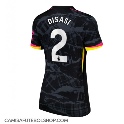 Camisa de time de futebol Chelsea Axel Disasi #2 Replicas 3º Equipamento Feminina 2024-25 Manga Curta